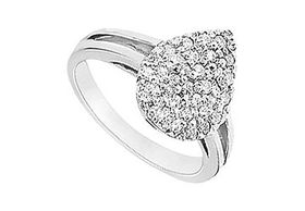 Diamond Ring : 14K White Gold - 0.50 CT Diamonds - Ring Size 9.5diamond 