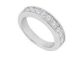 Diamond Wedding Band : 14K White Gold - 1.00 CT Diamonds - Ring Size 9.0diamond 