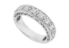 Diamond Wedding Band : 14K White Gold - 0.50 CT Diamonds - Ring Size 9.0diamond 