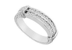 Diamond Wedding Band : 14K White Gold - 0.66 CT Diamonds - Ring Size 9.0diamond 