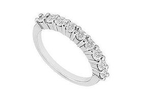 Diamond Wedding Band : 14K White Gold - 1.00 CT Diamonds - Ring Size 9.0diamond 