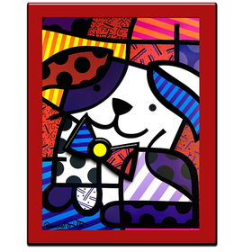 Ginger by Britto - 3-D Laminated RED BACKGROUND Art 28 x 36ginger 