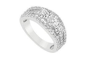 Diamond Engagement Ring : 14K White Gold - 1.00 CT Diamonds - Ring Size 9.5diamond 