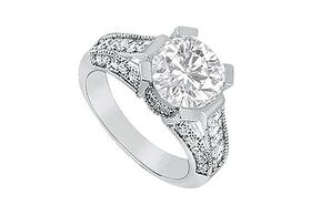 Diamond Engagement Ring : Platinum - 1.00 CT Diamonds - Ring Size 9.0diamond 