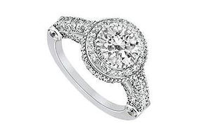 Diamond Engagement Ring : Platinum - 1.25 CT Diamonds - Ring Size 9.5diamond 