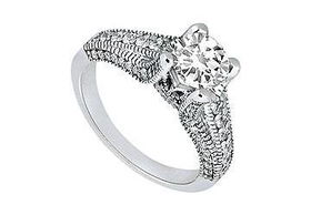 Diamond Engagement Ring : Platinum - 1.00 CT Diamonds - Ring Size 9.5diamond 