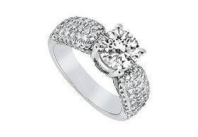 Diamond Engagement Ring : Platinum - 1.00 CT Diamonds - Ring Size 9.5diamond 