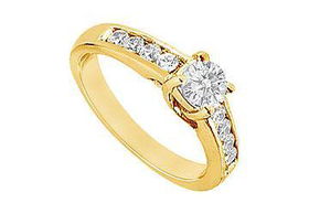 Diamond Engagement Ring : 14K Yellow Gold - 1.00 CT TDW - Ring Size 9.0diamond 