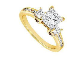 Diamond Engagement Ring : 14K Yellow Gold - 1.00 CT Diamonds - Ring Size 9.0diamond 