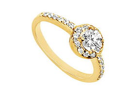 Diamond Engagement Ring : 14K Yellow Gold - 1.00 CT Diamonds - Ring Size 9.5diamond 