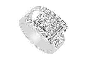 Diamond Ring : 14K White Gold - 0.50 CT Diamonds - Ring Size 9.5diamond 