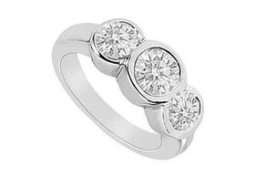 Diamond Ring : 14K White Gold - 1.75 CT Diamonds - Ring Size 9.5diamond 