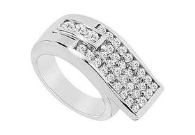 Diamond Ring : 14K White Gold - 1.50 CT Diamonds - Ring Size 9.5diamond 