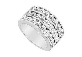 Diamond Row Ring : 14K White Gold - 2.50 CT Diamonds - Ring Size 9.0diamond 