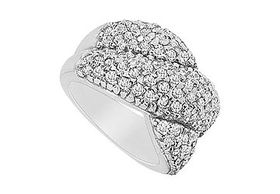 Diamond Ring : 14K White Gold - 2.00 CT Diamonds - Ring Size 9.5diamond 