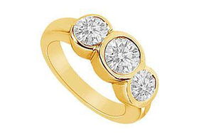 Diamond Ring : 14K Yellow Gold - 1.75 CT Diamonds - Ring Size 9.5diamond 