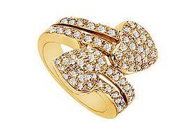 Diamond Heart Ring : 14K Yellow Gold - 2.00 CT Diamonds - Ring Size 9.5diamond 