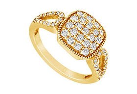 Diamond Ring : 14K Yellow Gold - 0.75 CT Diamonds - Ring Size 9.0diamond 