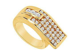 Diamond Ring : 14K Yellow Gold - 1.50 CT Diamonds - Ring Size 9.5diamond 