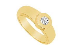 Diamond Ring : 14K Yellow Gold - 0.25 CT Diamonds - Ring Size 9.0diamond 