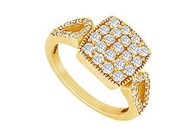 Diamond Ring : 14K Yellow Gold - 0.75 CT diamonds - Ring Size 9.0diamond 