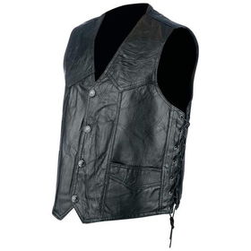 Rocky Ranch Hides&trade; Rock Design Genuine Hog Leather Biker Vest (Extra Large)rocky 