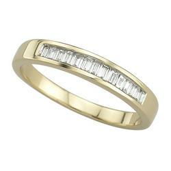 14K Yellow Gold Channel Set Baguette Cut Diamond Anniversary Band Ring (0.25 ctw)yellow 