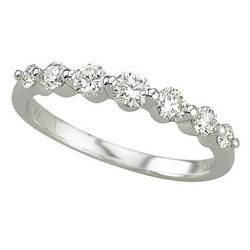 14K White Gold Prong Set Round Diamond Ring (0.50 ctw)white 