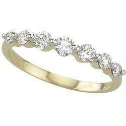 14K Yellow Gold Prong Set Round Diamond Ring (0.50 ctw)yellow 