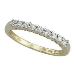 14K Yellow Gold Prong Set Round Diamond Anniversary Band Ring (0.25 ctw)yellow 