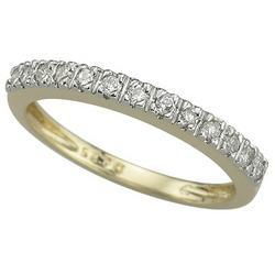 14K Yellow Gold Tiger Prong Set Round Diamond Anniversary Band Ring (0.25 ctw)yellow 