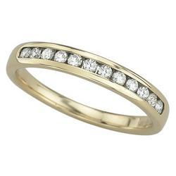 14K Yellow Gold Channel Set Round Diamond Anniversary Band Ring (0.25 ctw)yellow 