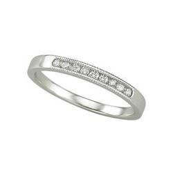 14K White Gold Round Diamond Band Ring (0.15 ctw)white 