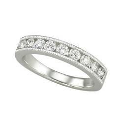 14K White Gold Round Diamond Band Ring (0.75 ctw)white 