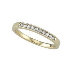 14K Yellow Gold Round Diamond Band Ring (0.15 ctw)yellow 