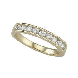 14K Yellow Gold Round Diamond Band Ring (0.50 ctw)yellow 