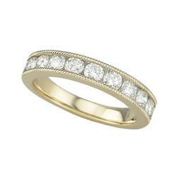 14K Yellow Gold Round Diamond Band Ring (1.00 ctw)yellow 