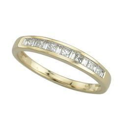 14K Yellow Gold Baguette & Princess Diamond Band Ring (0.25 ctw)yellow 