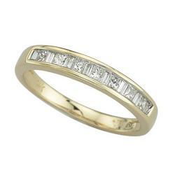 14K Yellow Gold Baguette & Princess Diamond Band Ring (0.33 ctw)yellow 