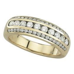 14K Yellow Gold Round Diamond Band Ring (0.75 ctw)yellow 