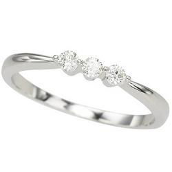 14K White Gold 3 Stone Round Diamond Ringwhite 