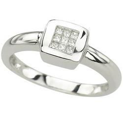 14K White Gold Princess Cut Diamond Ringwhite 