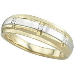 14K Two Tone Gold Diamond Ringtwo 