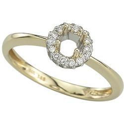 14K Yellow Gold Channel Set Diamond Semi Mount Engagement Ring (Center Stone Sold Separately)yellow 