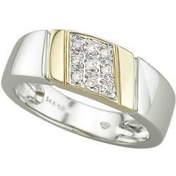 14K Two Tone Gold Diamond Ringtwo 