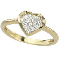 14K Yellow Gold Princess & Fancy Shape Diamond Ringyellow 