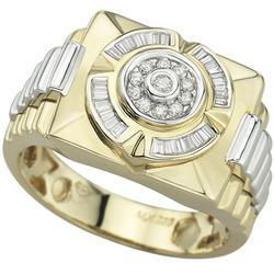 14K Two Tone Gold Diamond Ringtwo 