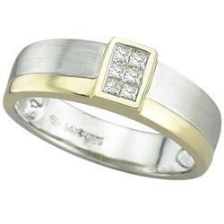 14K Two Tone Gold Diamond Ringtwo 