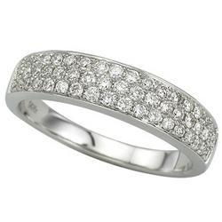 14K White Gold Diamond Band Ringwhite 