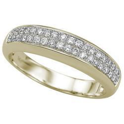 14K Yellow Gold Diamond Band Ringyellow 